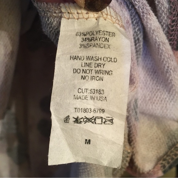 Honeyme Pullover Hoodie Sweater | Purple Tie-Dye Animal Print Detail | NWT! - Picture 7 of 7